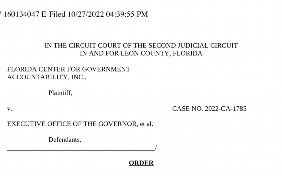 Read judge’s order for DeSantis administration to hand over migrant flight records in FLCGA suit